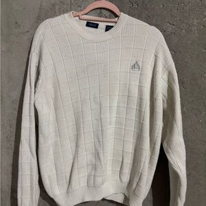 IZOD Men's Cream Crewneck Sweater
